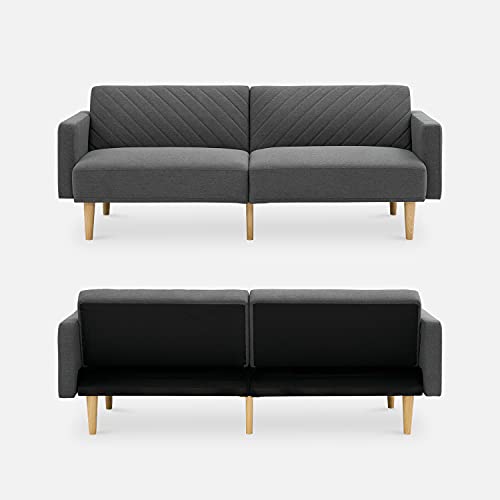 Mopio Chloe Convertible Sofa Bed in Dark Gray