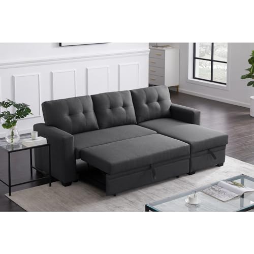 Contemporary Reversible Sleeper Sofa with Storage Chaise