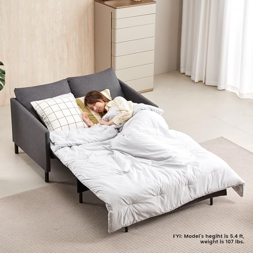 3-in-1 Convertible Sleeper Sofa Bed in Dark Gray