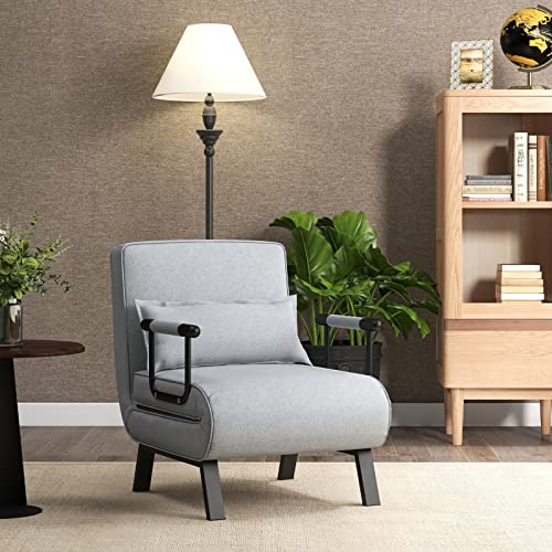 Giantex 4-in-1 Convertible Sofa Bed - Gray