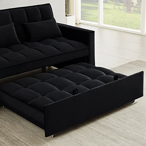 SumKea Medium Black Sofabed for Cozy Comfort