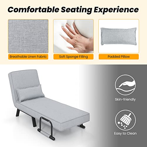 Giantex 4-in-1 Convertible Sofa Bed - Gray