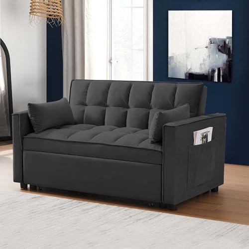 SumKea Medium Black Sofabed for Cozy Comfort