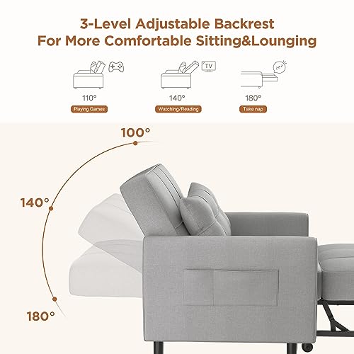 Noelse 3-in-1 Convertible Sofa Bed and Chair