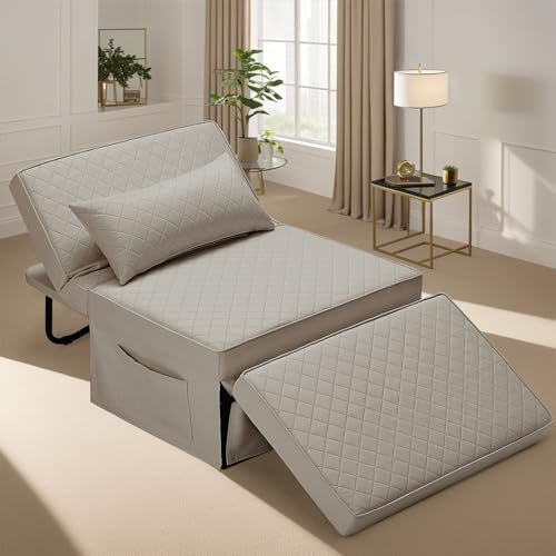 4-in-1 Convertible Sofa Bed and Ottoman