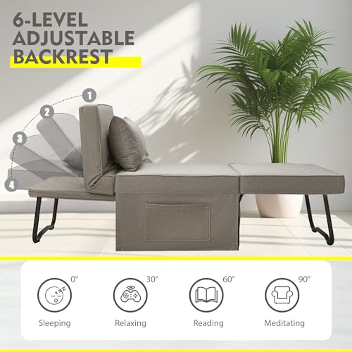 4-in-1 Convertible Sofa Bed and Ottoman