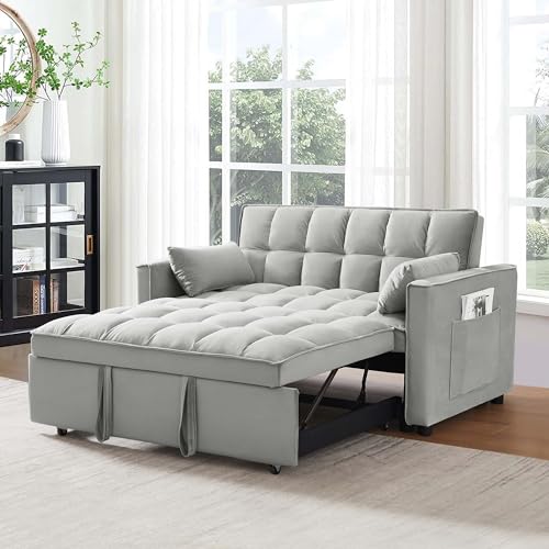SumKea 3-in-1 Convertible Sleeper Loveseat Sofa