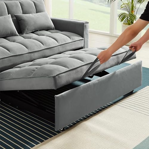 SumKea 3-in-1 Convertible Sleeper Loveseat Sofa