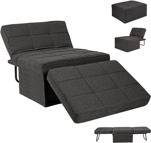 Versatile 4-in-1 Convertible Sofa Bed in Gray