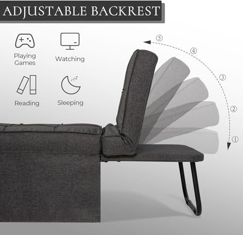 Versatile 4-in-1 Convertible Sofa Bed in Gray