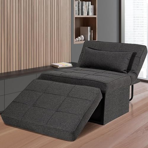 Versatile 4-in-1 Convertible Sofa Bed in Gray