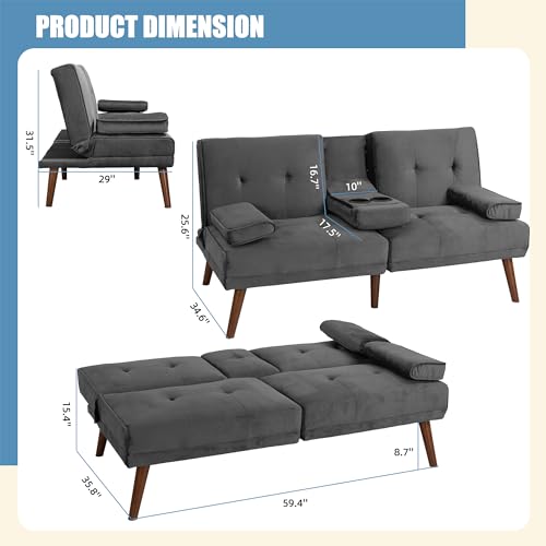 Dark Gray Shintenchi Sofa Bed