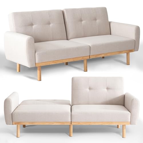 Erdoru 79" Convertible Futon Sofa Bed - Beige