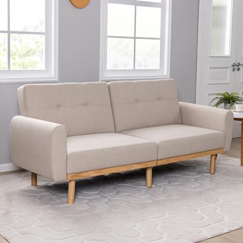 Erdoru 79" Convertible Futon Sofa Bed - Beige
