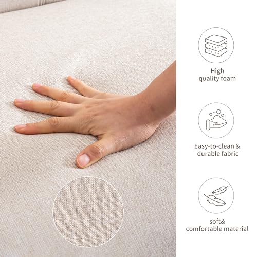 Erdoru 79" Convertible Futon Sofa Bed - Beige