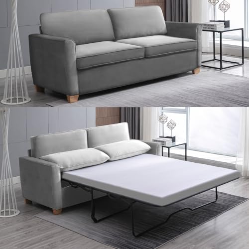 Queen Pull-Out Sofa Bed with Foam Mattress