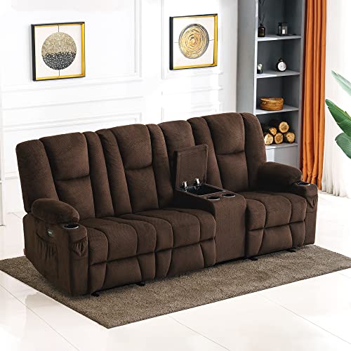 MCombo Electric Reclining Sofa with Heat & Massage