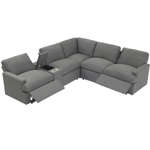 LUMISOL Power Recliner Corner Sofa with Storage Box