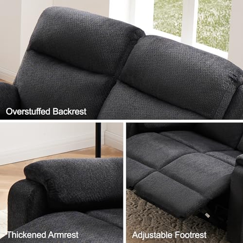 LARMACE 3-Seater Power Recliner Sofa - Dark Grey
