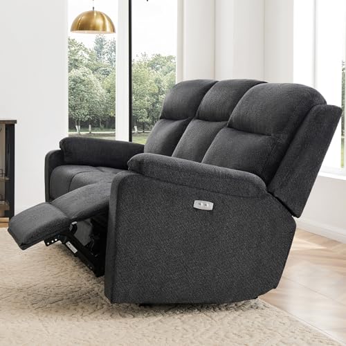 LARMACE 3-Seater Power Recliner Sofa - Dark Grey