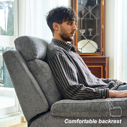 Light Gray 3-Seater Power Recliner Sofa