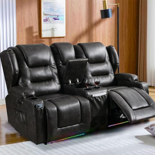 Oprisen Electric Recliner Loveseat with USB & Console