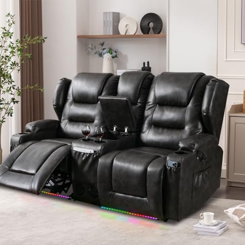 Oprisen Electric Recliner Loveseat with USB & Console
