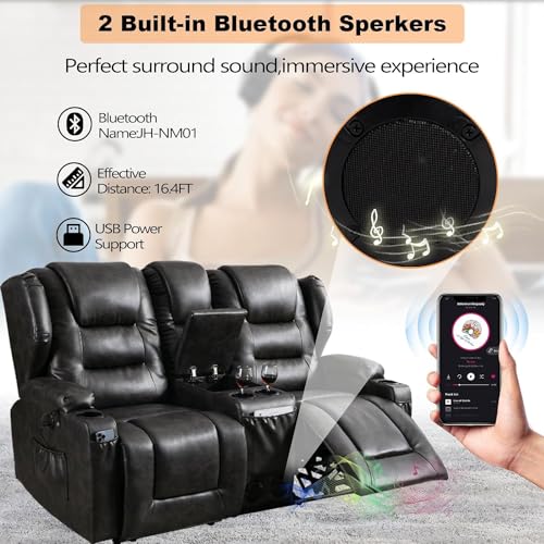 Oprisen Electric Recliner Loveseat with USB & Console