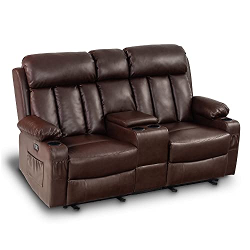 MCombo Power Recliner Loveseat with Heat & Massage