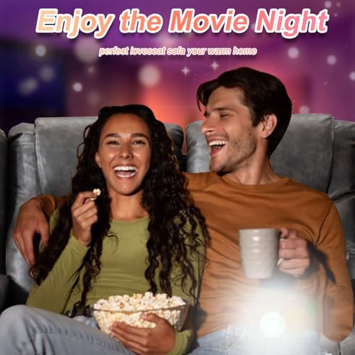 Modern Power Recliner Loveseat with USB and LED