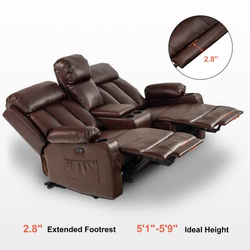 MCombo Power Recliner Loveseat with Heat & Massage