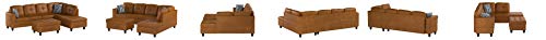 Ainehome Leather L-Shaped Sectional Sofa Set