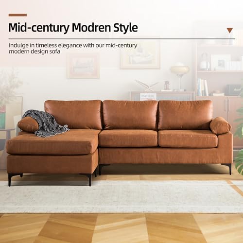 Modern L-Shaped 3-Seater Sofa with Chaise Lounge
