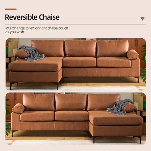 Modern L-Shaped 3-Seater Sofa with Chaise Lounge