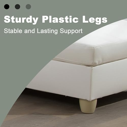 Lostcat White Sectional Sofa - Spacious & Stylish