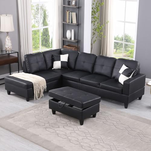 Modern 3-Piece L-Shape Sectional Sofa Set