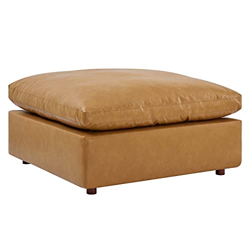 Modway Commix Modular Reclining Sofa, Tan Vegan Leather