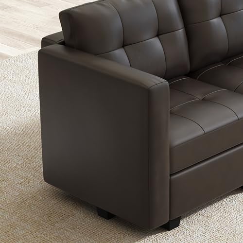 HONBAY Brown Modular Sectional Sofa with Storage