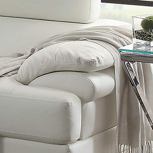 Poundex Faux Leather Sectional Sofa - Bobkona Isidro