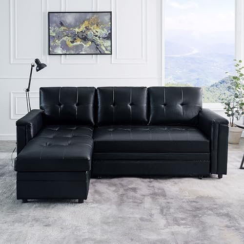 Lily Sectional Sleeper Sofa with USB Ports