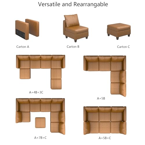 EASE MOOSE Modular 6-Seat Sectional Sleeper Sofa