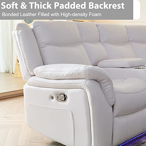 ELIASER LED Reclining Sectional Sofa with USB Port