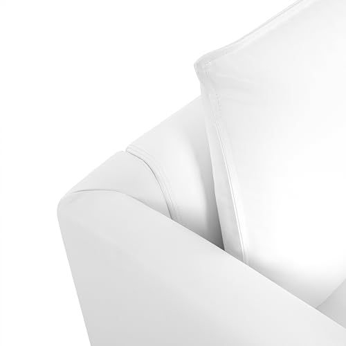 Bright White Oversized Modular Sectional Sofa with Chaise