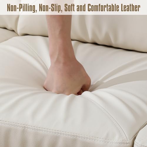 White Modular L-Shaped Sectional Sofa with Chaise