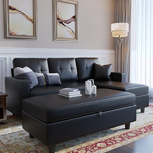 HONBAY Modern L-Shaped Convertible Sectional Sofa