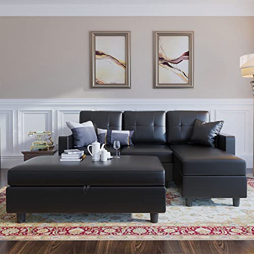 HONBAY Modern L-Shaped Convertible Sectional Sofa