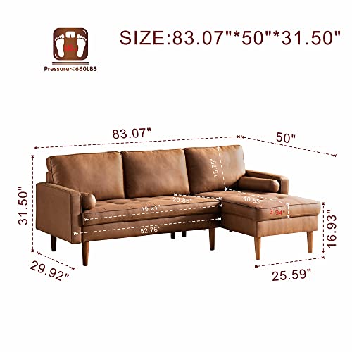 XIZZI L-Shaped Convertible Sectional Sofa Couch