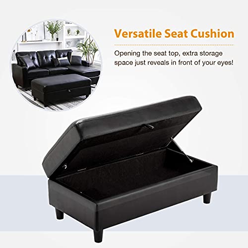 HONBAY Modern L-Shaped Convertible Sectional Sofa