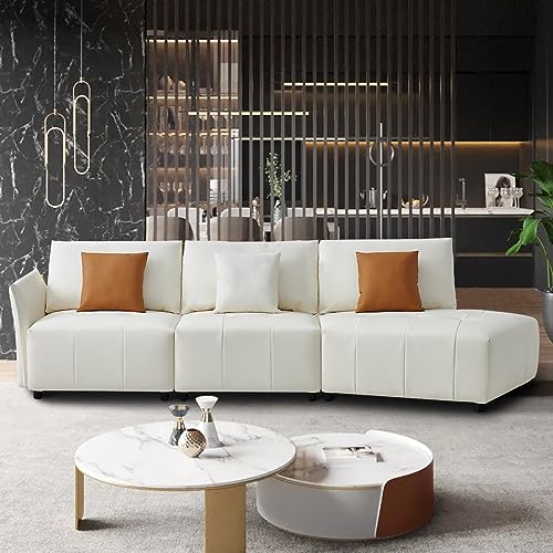 Modern Sectional Sofa in Luxurious Leather