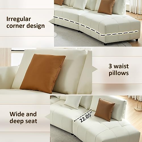 Modern Sectional Sofa in Luxurious Leather
